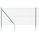 Kædehegn med pigge 10 x 1 m PVC-belagt stål Grøn Mesh