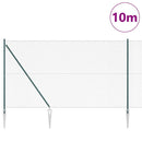 Kædehegn med pigge 10 x 1,6 m PVC-belagt stål Grøn Mesh