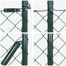 Kædehegn med pigge 10 x 1 m PVC-belagt stål Grøn Mesh