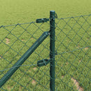 Kædehegn med pigge 25 x 0,6 m PVC-belagt stål Grøn Mesh