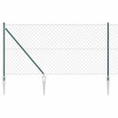 Kædehegn med pigge 25 x 1 m PVC-belagt stål Grøn Mesh