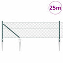 Kædehegn med pigge 25 x 0,4 m PVC-belagt stål Grøn Mesh