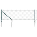 Kædehegn med pigge 0,8 x 25 m PVC-belagt stål Grøn Mesh