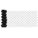 Kædehegn med pigge 10 x 0,8 m PVC-belagt stål Grå Mesh