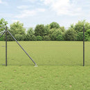 Kædehegn med pigge 10 x 1 m PVC-belagt stål Grå Mesh