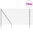 Kædehegn med Spidser 10 x 1,5 m PVC-belagt stål Grå Mesh