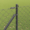 Kædehegn med pigge 25 x 1,2 m PVC-belagt stål Grå Mesh