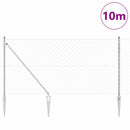 Kædehegn med pigge 10 x 1,2 m Galvaniseret stål Sølv Mesh