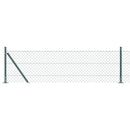 Kædehegn med betonbund 10 x 0,4 m PVC-belagt stål Grøn Mesh