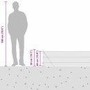Kædehegn med betonbund 10 x 0,4 m PVC-belagt stål Grøn Mesh