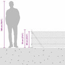 Kædehegn med betonbund 10 x 0,6 m PVC-belagt stål Grøn Mesh