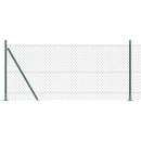 Kædehegn med betonbund 10 x 0,8 m PVC-belagt stål Grøn Mesh