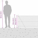 Kædehegn med betonbund 10 x 0,8 m PVC-belagt stål Grøn Mesh