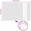 Kædehegn med betonbund 10 x 1 m PVC-belagt stål Grøn Mesh