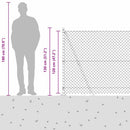 Kædehegn med betonbund 10 x 1,2 m PVC-belagt stål Grøn Mesh