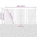 Kædehegn med betonbund 10 x 1,4 m PVC-belagt stål Grøn Mesh