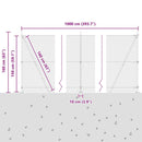 Kædehegn med betonbund 10 x 1,5 m PVC-belagt stål Grøn Mesh