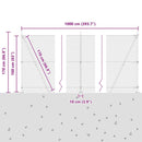 Kædehegn med betonbund 10 x 1,6 m PVC-belagt stål Grøn Mesh