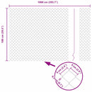 Kædehegn med betonbund 10 x 1 m PVC-belagt stål Grøn Mesh