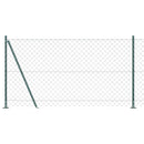 Kædehegn med betonbund 10 x 1,2 m PVC-belagt stål Grøn Mesh