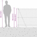 Kædehegn med betonbund 10 x 1,2 m PVC-belagt stål Grøn Mesh