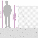 Kædehegn med betonbund 10 x 1,4 m PVC-belagt stål Grøn Mesh