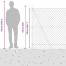 Kædehegn med betonbund 10 x 1,5 m PVC-belagt stål Grøn Mesh
