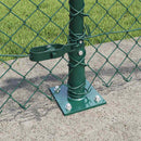 Kædehegn med betonbund 25 x 0,4 m PVC-belagt stål Grøn Mesh