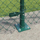 Kædetrådhegn med betonbund 25 x 1 m PVC-belagt stål Grøn Mesh