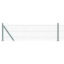 Kædehegn med betonbund 25 x 0,4 m PVC-belagt stål Grøn Mesh