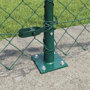 Kædehegn med betonbund 25 x 0,6 m PVC-belagt stål Grøn Mesh