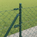 Kædehegn med betonbund 25 x 0,6 m PVC-belagt stål Grøn Mesh