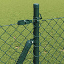 Kædehegn med betonbund 0,8 x 25 m PVC-belagt stål Grøn Mesh
