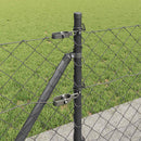 Kædehegn med betonbund 10 x 0,6 m PVC-belagt stål Grå Mesh