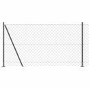 Kædehegn med betonbund 10 x 1,2 m PVC-belagt stål Grå Mesh