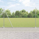 Udendørs kædedysehegn med betonbase 10 x 1,4 m Sølv Mesh