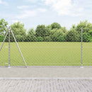 Udendørs kædedysehegn med betonbase 10 x 1,2 m Sølv Mesh