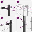 Eurohegn Ground Fix 10 x 1 m PVC-belagt stål Grå Mesh