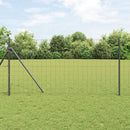 Eurohegn Ground Fix 10 x 1 m PVC-belagt stål Grå Mesh