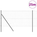 Eurohegn Ground Fix 25 x 1 m PVC-belagt stål Grå Mesh