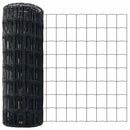 Eurohegn Ground Fix 25 x 0,4 m PVC-belagt stål Grå Mesh