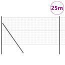 Eurohegn Ground Fix 25 x 1 m PVC-belagt stål Grå Mesh