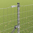 Udendørs Euro Zaun Ground Fix 10 x 1,6 m Galvaniseret stål Sølv