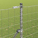 Udendørs Euro Zaun Ground Fix 10 x 1,5 m Galvaniseret stål Sølv