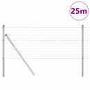 Udendørs Euro Zaun Ground Fix 25 x 0,8 m Galvaniseret stål Sølv