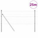 Udendørs Euro Zaun Ground Fix 25 x 1 m Galvaniseret stål Sølv