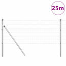 Udendørs Euro Zaun Ground Fix 25 x 0,6 m Galvaniseret stål Sølv