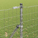 Udendørs Euro Zaun Ground Fix 25 x 1,2 m Galvaniseret stål Sølv