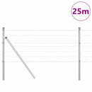 Udendørs Euro Zaun Ground Fix 25 x 0,6 m Galvaniseret stål Sølv