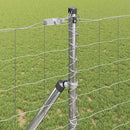 Udendørs Euro Zaun Ground Fix 25 x 1,2 m Galvaniseret stål Sølv
